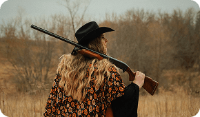 Artist in field