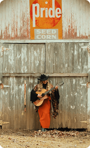 Artist with guitar